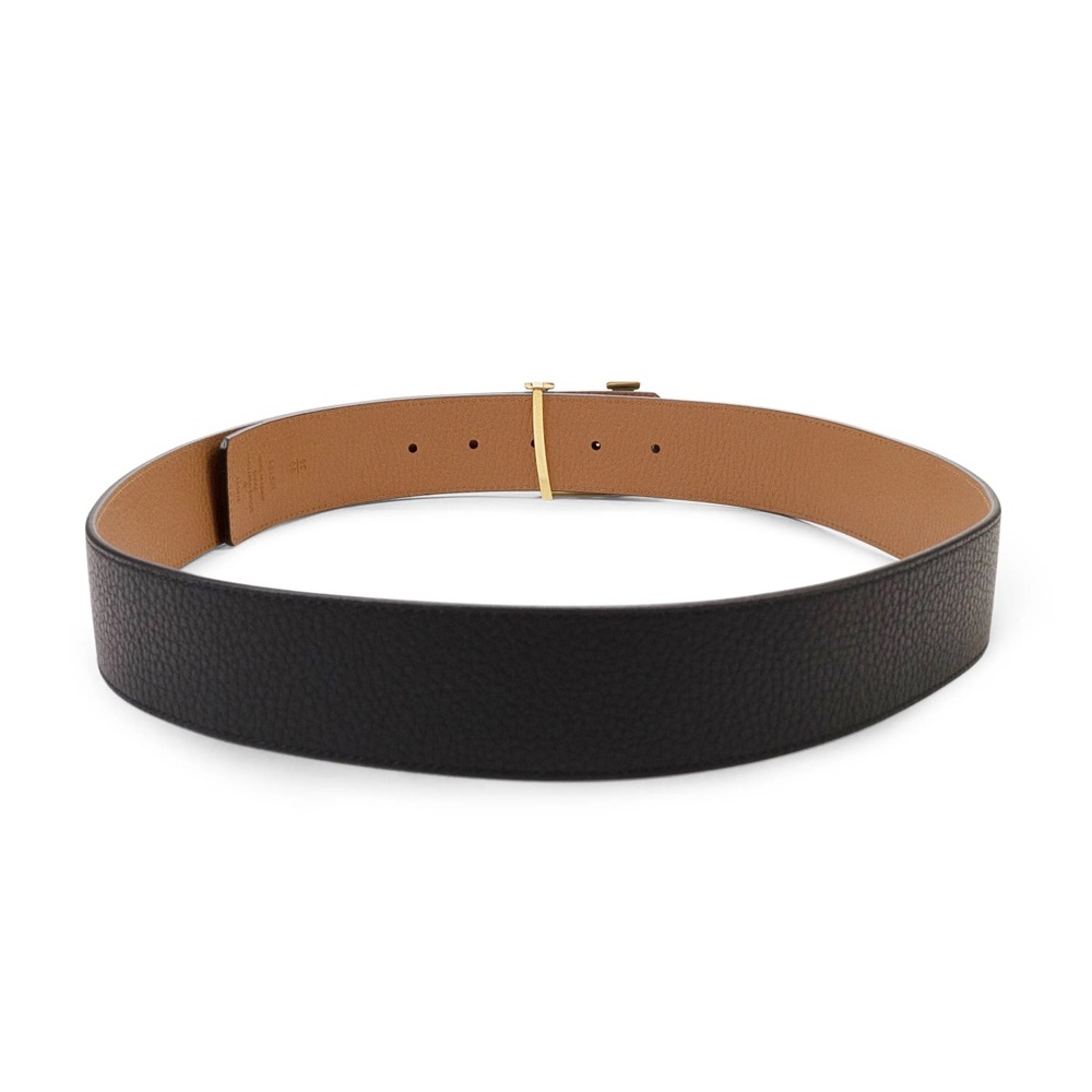 Louis Vuitton Black & Tan Reversible Initials 40MM Leather Belt Size 95 - Picture 15 of 15